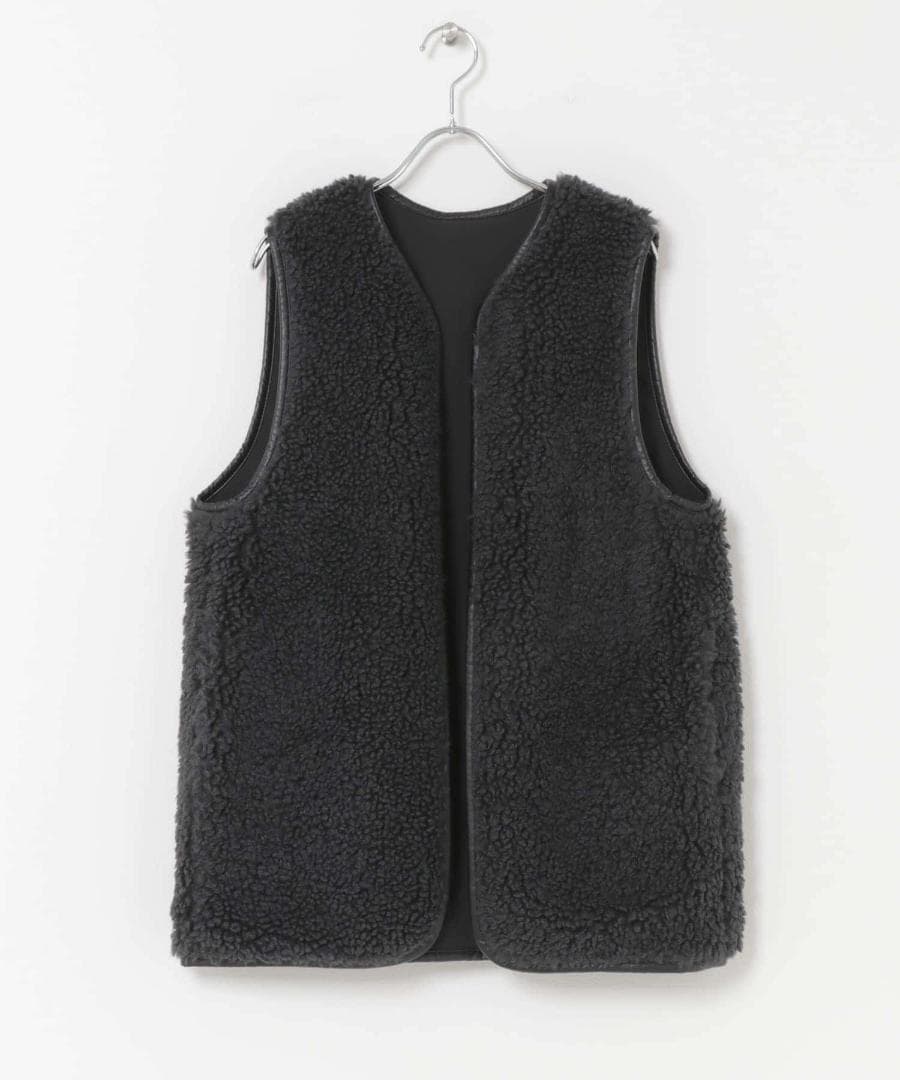 新品◆DOORS◆リバーシブルボアベスト《CHARCOAL》アーバンリサーチ