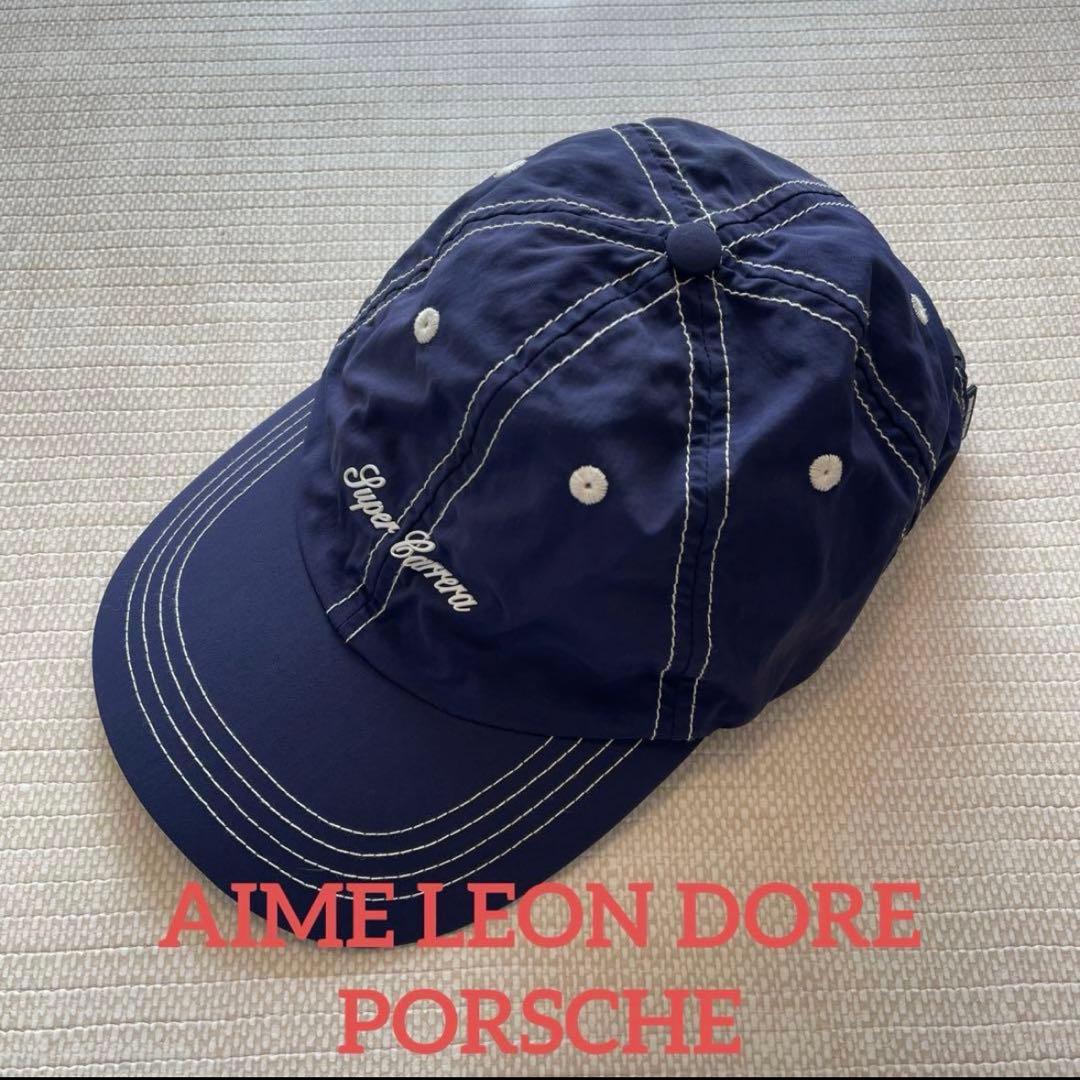 [美品]AIME LEON DORE PORSCHE 6パネルキャップ CAP紺