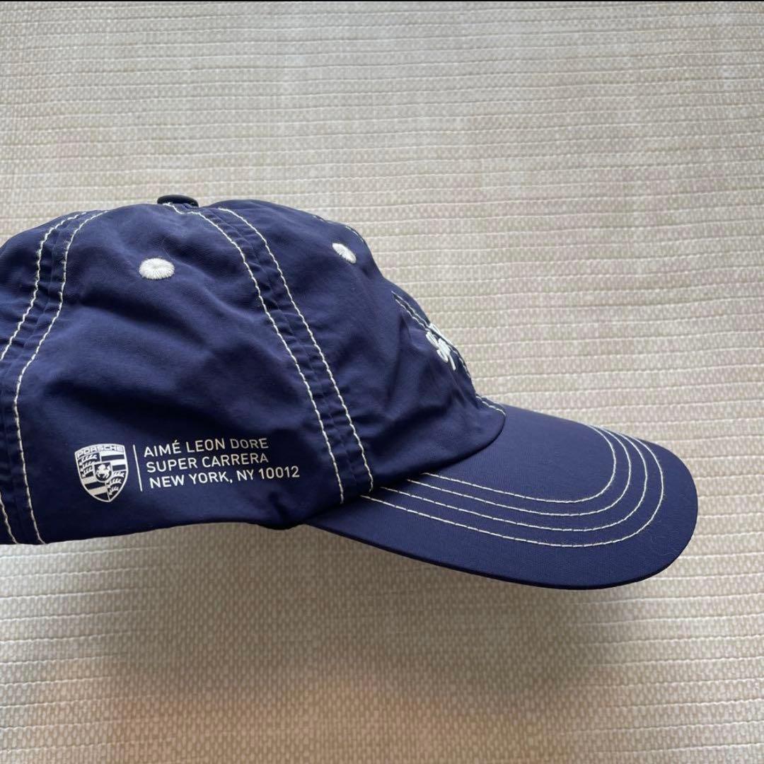 [美品]AIME LEON DORE PORSCHE 6パネルキャップ CAP紺