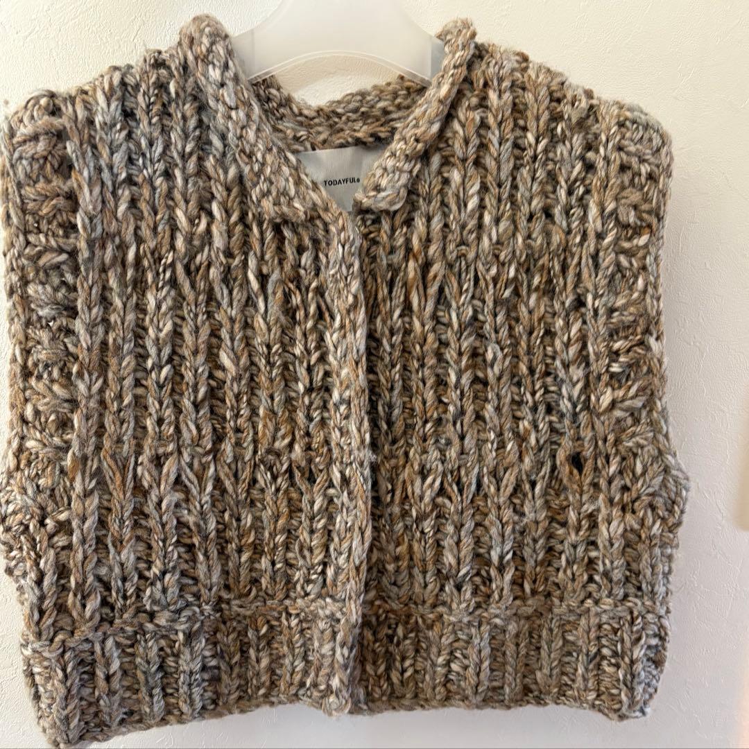 トップス Mix Handknit Vest