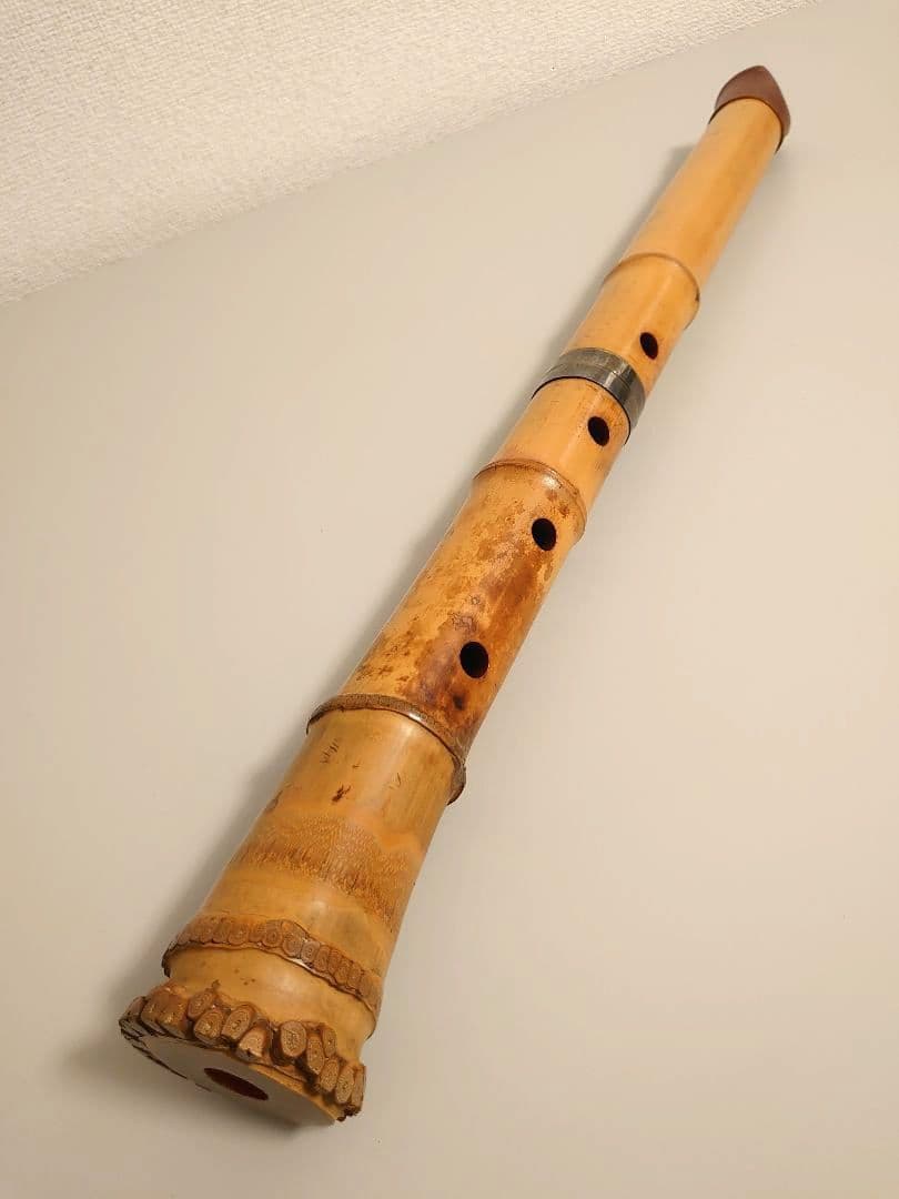 尺八 露秋 都山流 銀巻 布ケース 歌口キャップ 伝統楽器 和楽器 管楽器 笛