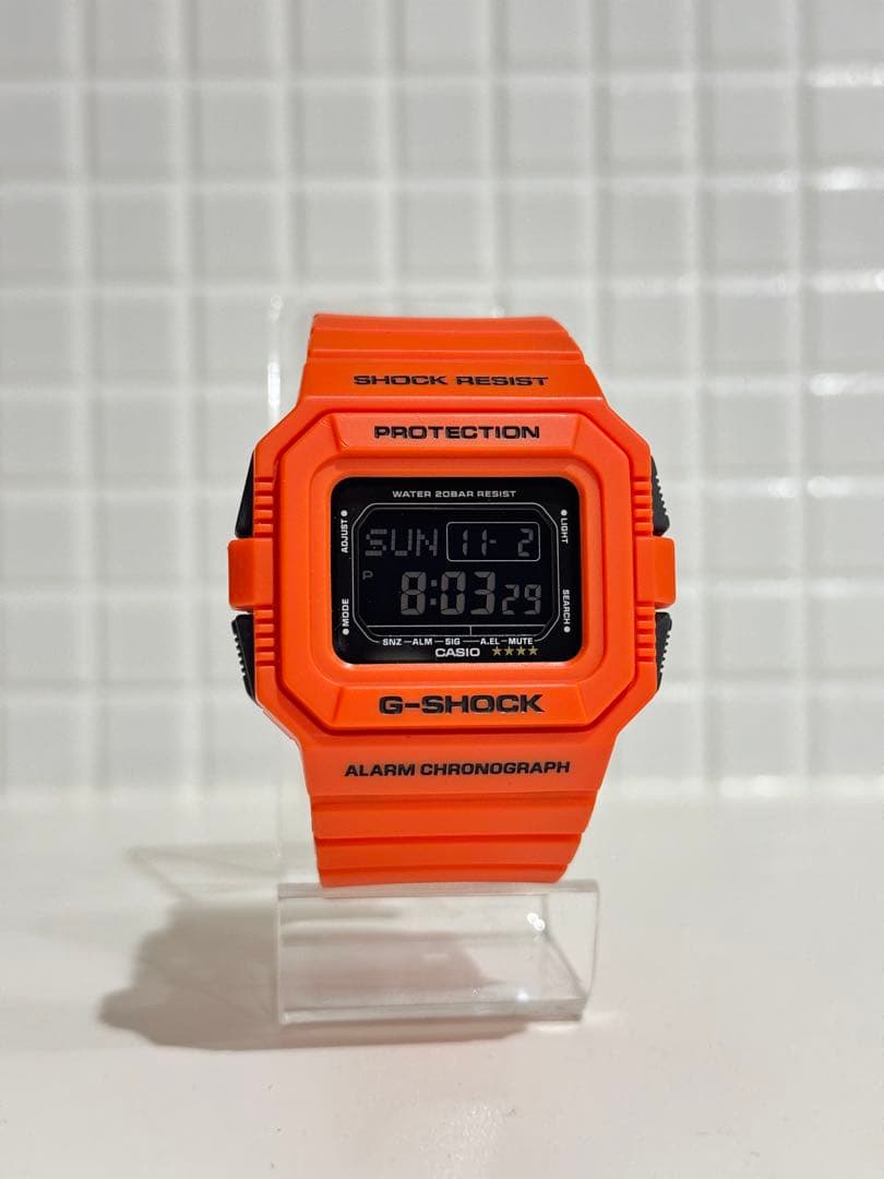 【美品】廃盤 カシオ G-SHOCK DW-D5500MR レスキューオレンジ