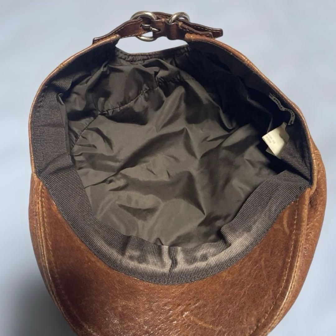 miumiu レザー ハンチング ベレー帽 ミュウミュウ 帽子 MIU MIU