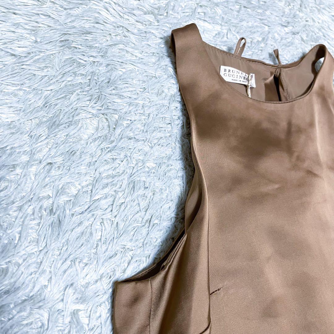 新品/タグ付き✨ブルネロクチネリ モニーレ 装飾 付け襟 ワンピース ドレス S