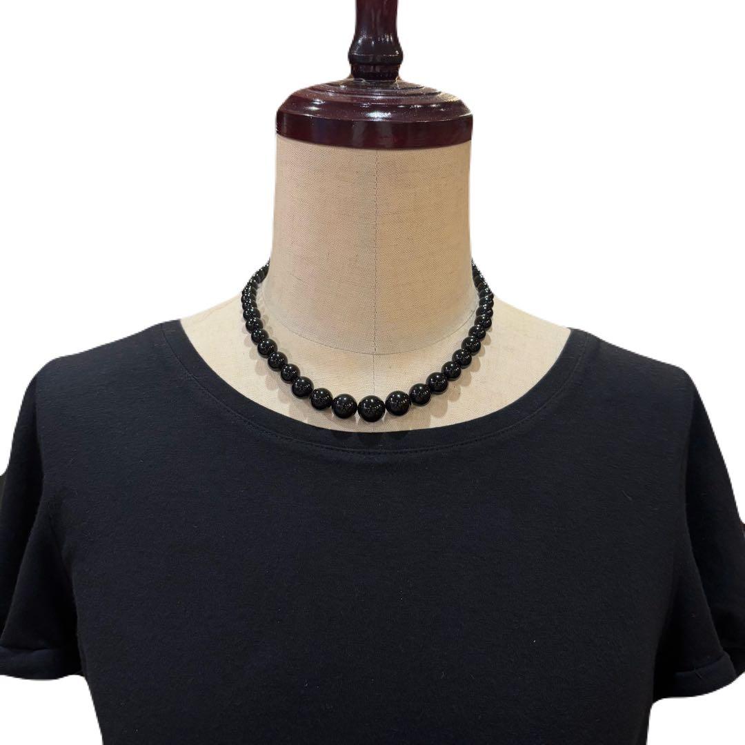 s*2様 本鼈甲 ネックレス グラデーション珠 43cm 黒鼈甲 天然素材