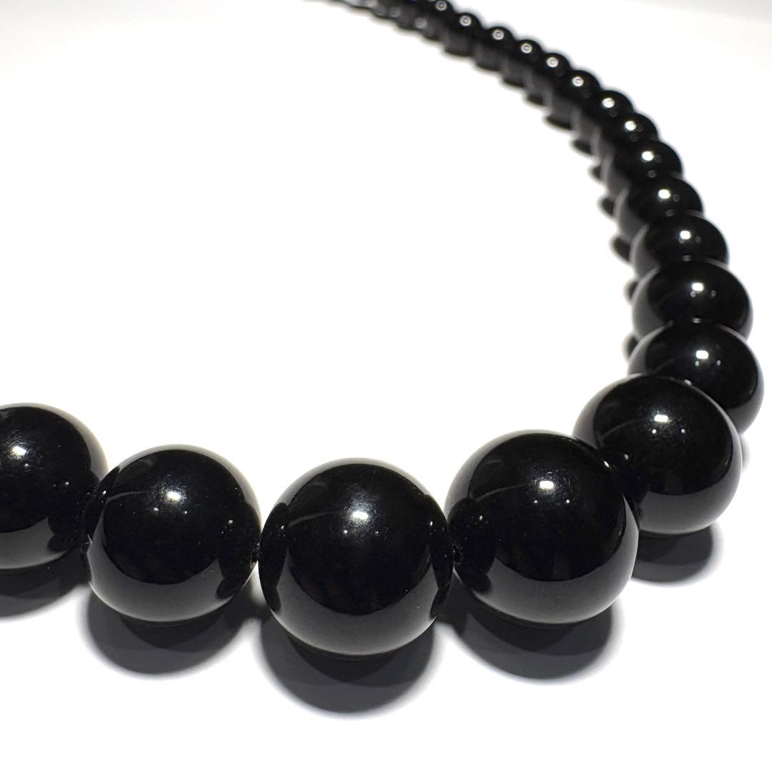 s*2様 本鼈甲 ネックレス グラデーション珠 43cm 黒鼈甲 天然素材