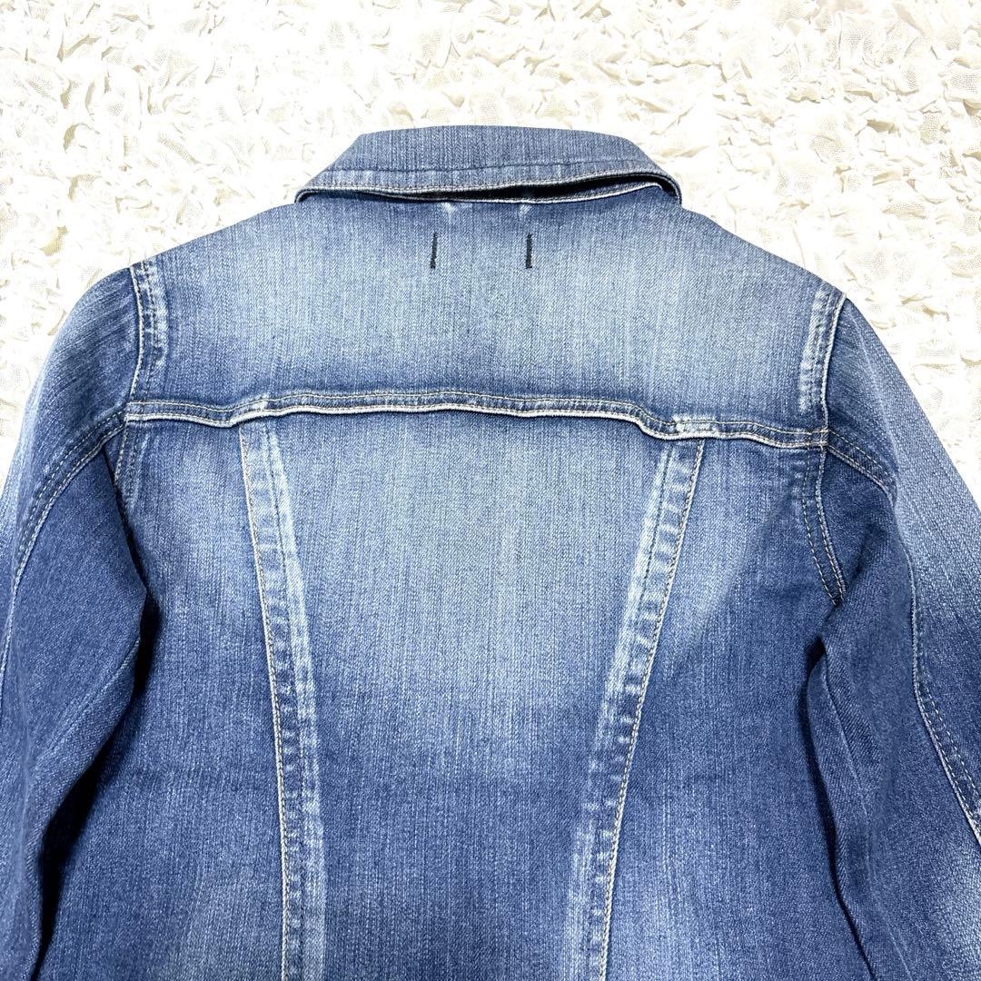 【新品】 ヤヌーク EMILY デニムジャケット ジージャン 【S】 ストレッチ