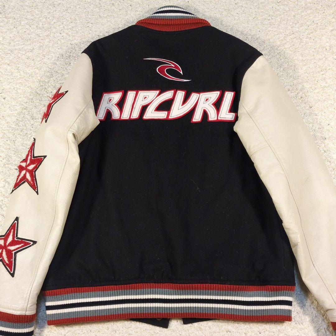 値下げ中1-42 RIPCURL スタジャン　袖レザー　ワッペン