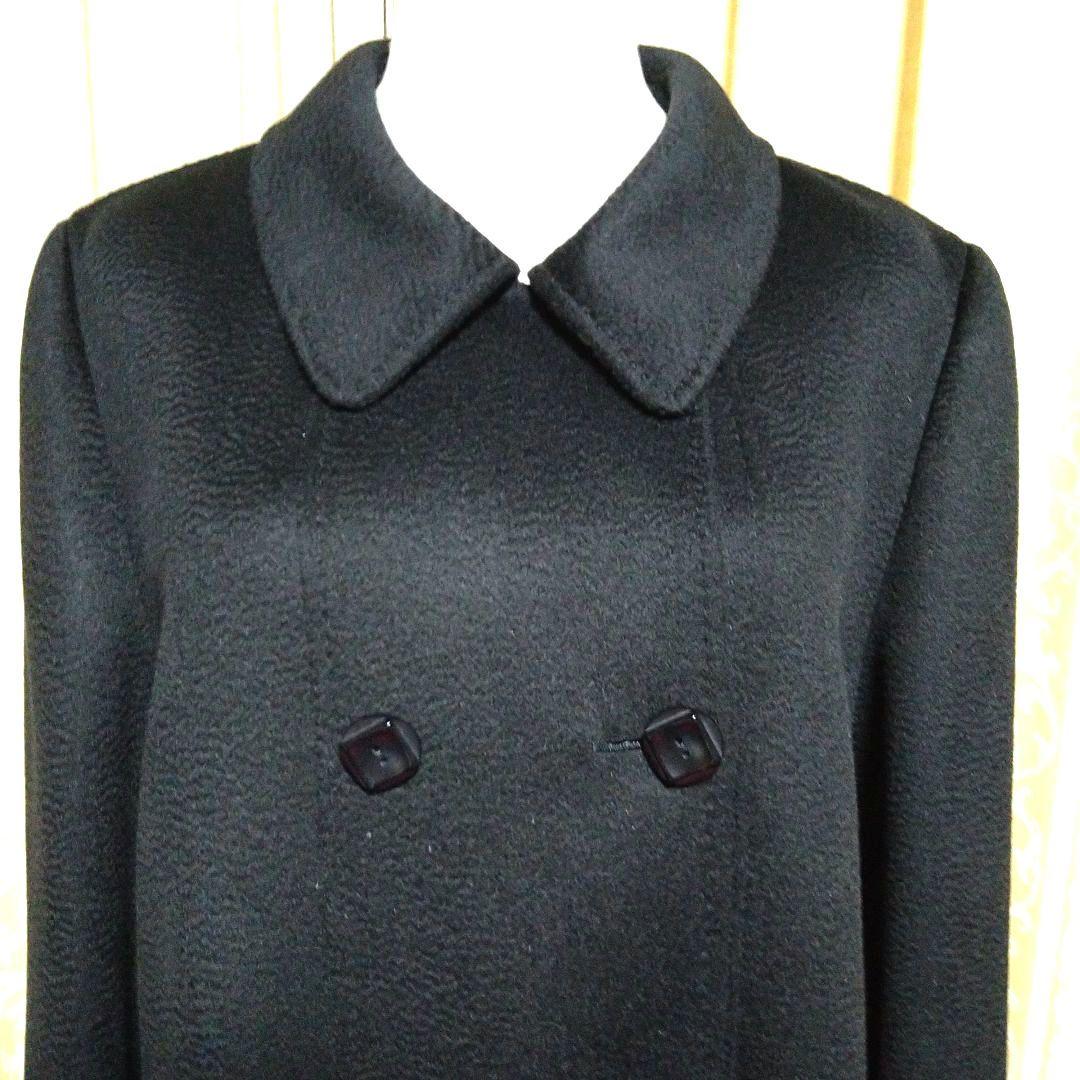 レリアン　カシミヤ100％　ダブルコート　ピーコート　13＋　黒【着用３回程度】