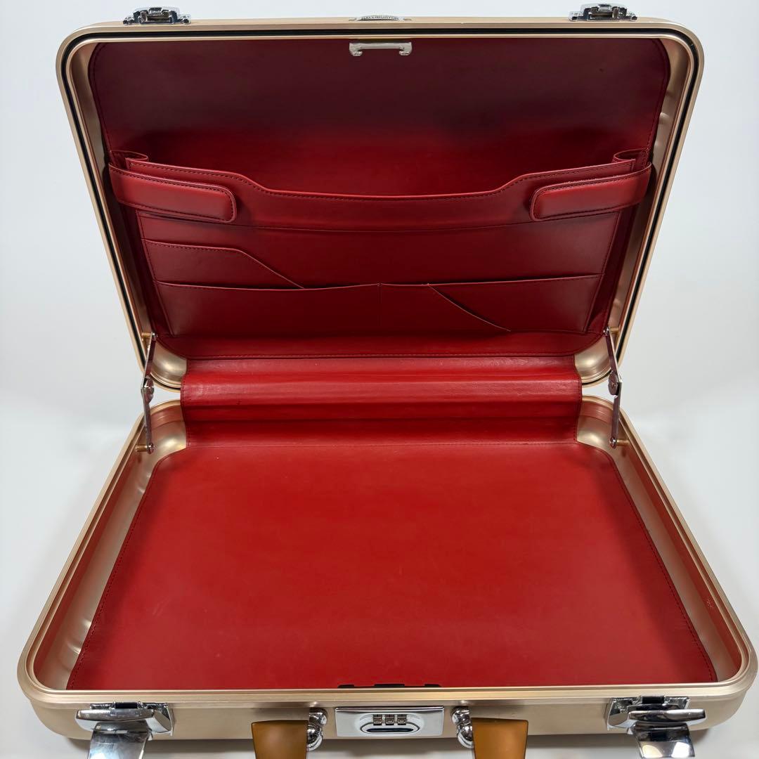 【希少色】ゼロハリバートン　アタッシュケース　ダイヤルロック　シャンパンゴールド