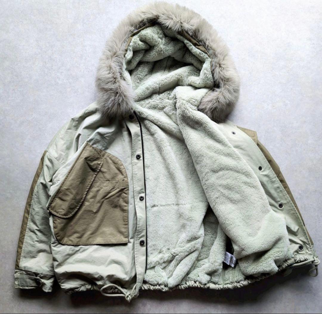 美品✨ スコットクラブ ミリタリーファーブルゾン フォックスファー カーキ 9号
