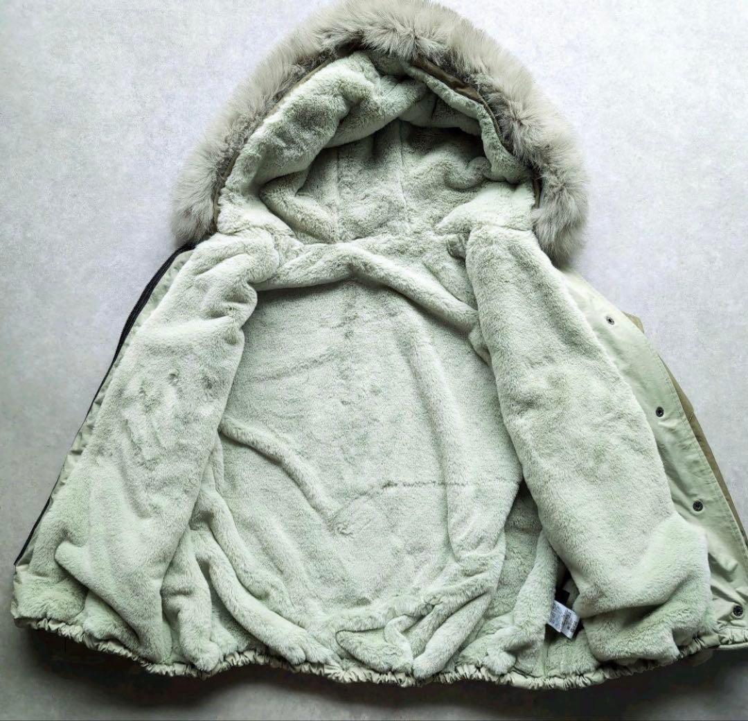 美品✨ スコットクラブ ミリタリーファーブルゾン フォックスファー カーキ 9号