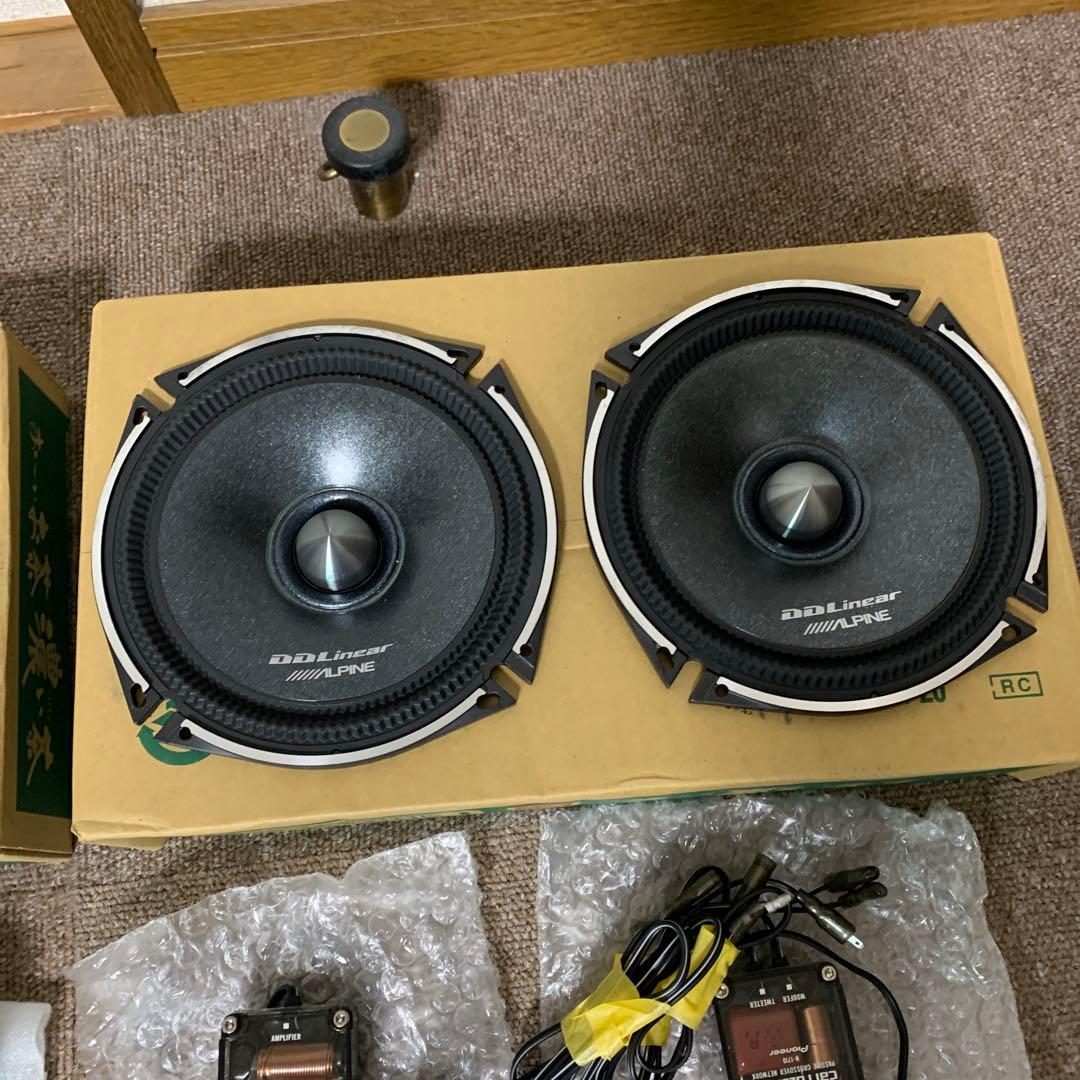 アルパインウーファー４台＋パイオニアツィーター2台（ネットワーク付き）＋バッフル