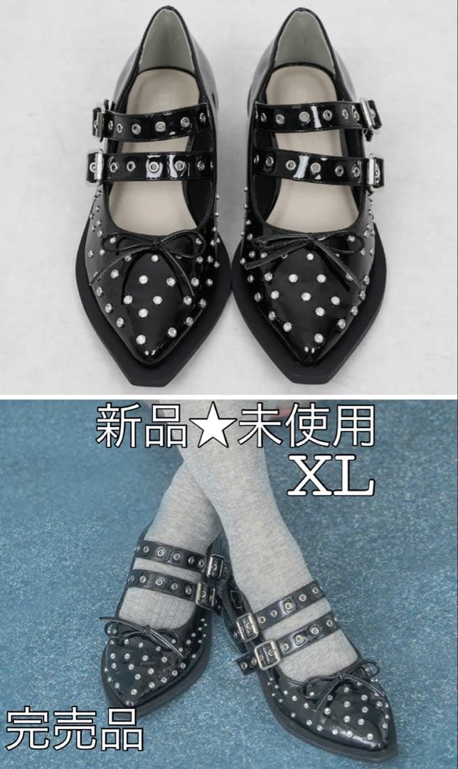 新品★未使用　ダーリッチ　ダブルベルトフラットシューズXL