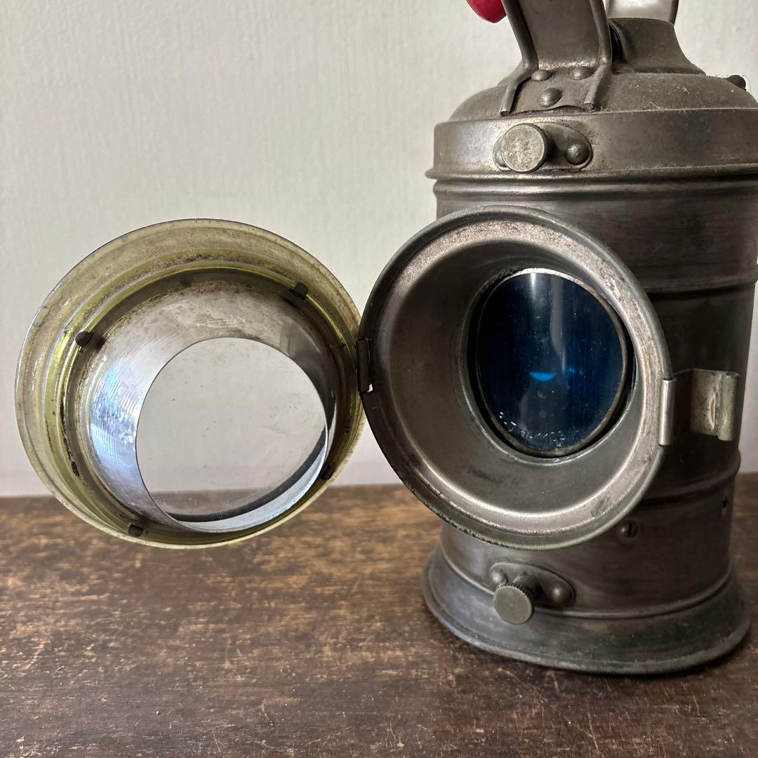 古い合図燈 ランタン(動作不可.欠品アリ.ジャンク品)カンテラ.国鉄.信号燈.