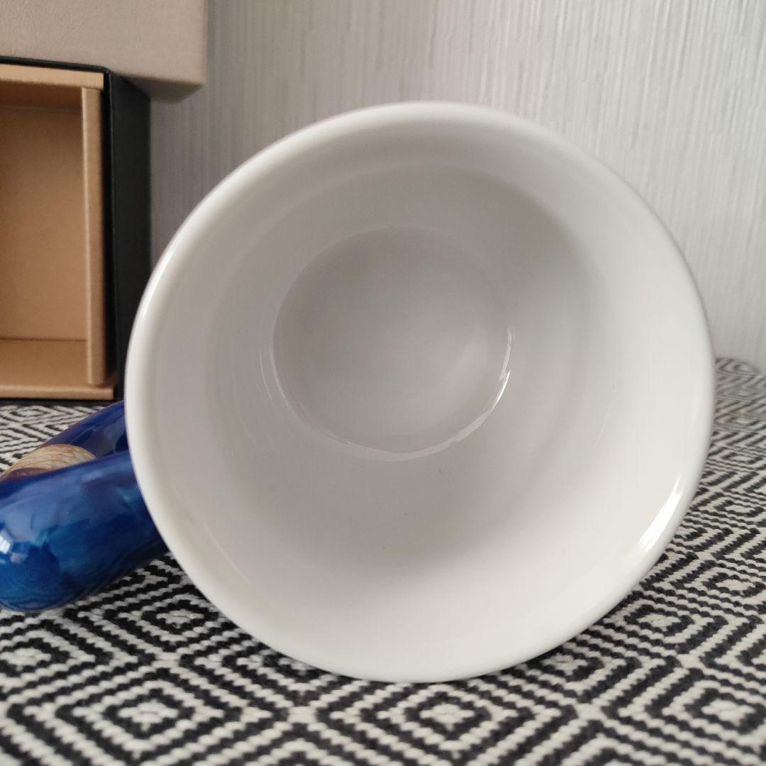 皇室御用達（箱付）　 有田焼 深川製磁 染付波に龍 モーニングカップ