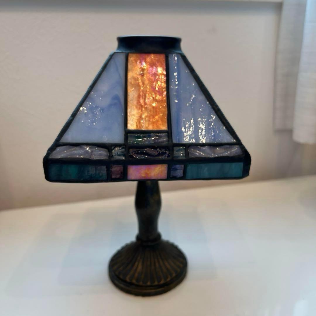 アンティーク　ステンドグラス　キャンドルホルダー　キャンドルライト　ライト