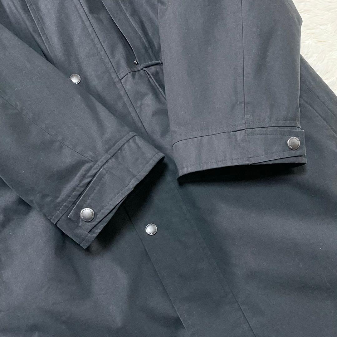 【美品】バーバリーロンドン フーデッドコート XLダウンライナー ノバチェック