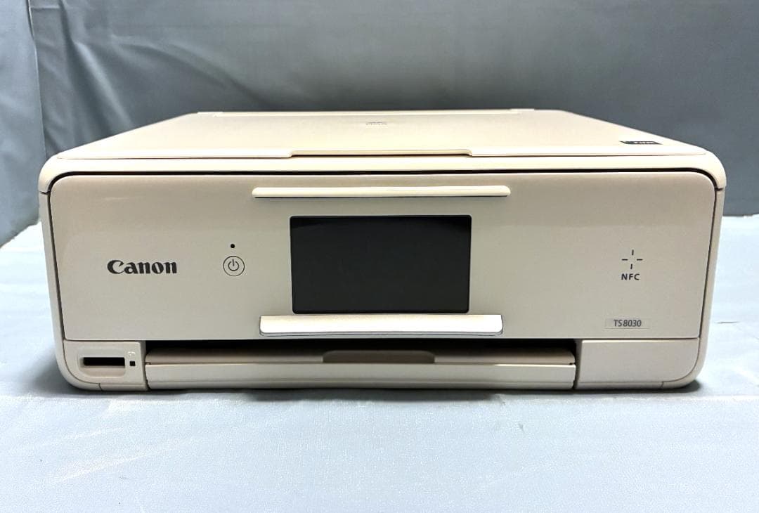 【動作OK】印刷枚数極少！！　Canon　キャノン　プリンタ　TS8030　白