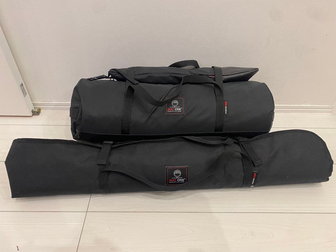 MAC ONEタープブラックヘキサLポール・ポールケース付きセット