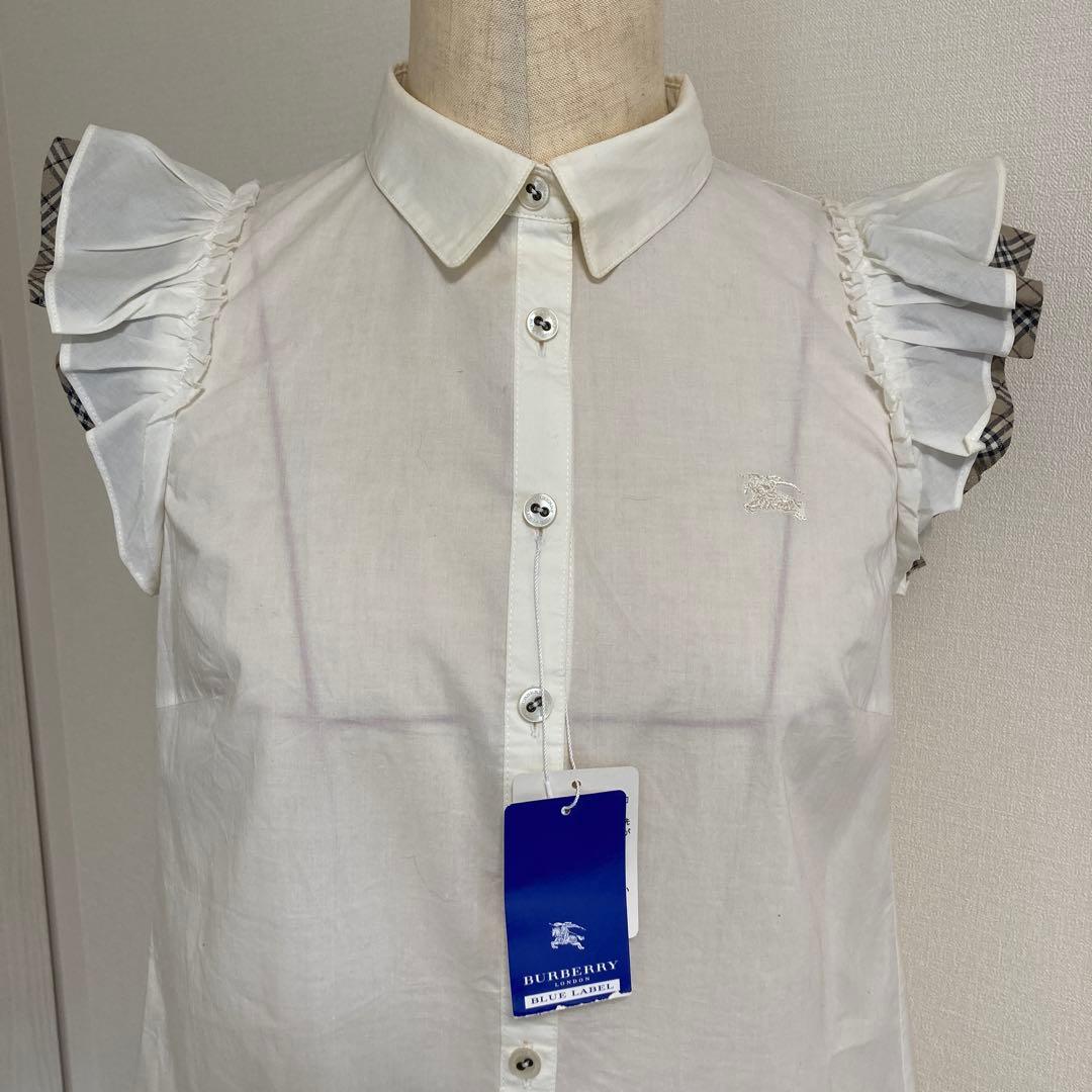 バーバリー ブルーレーベル ノースリーブ カットソー 半袖トップス 36ブラウス