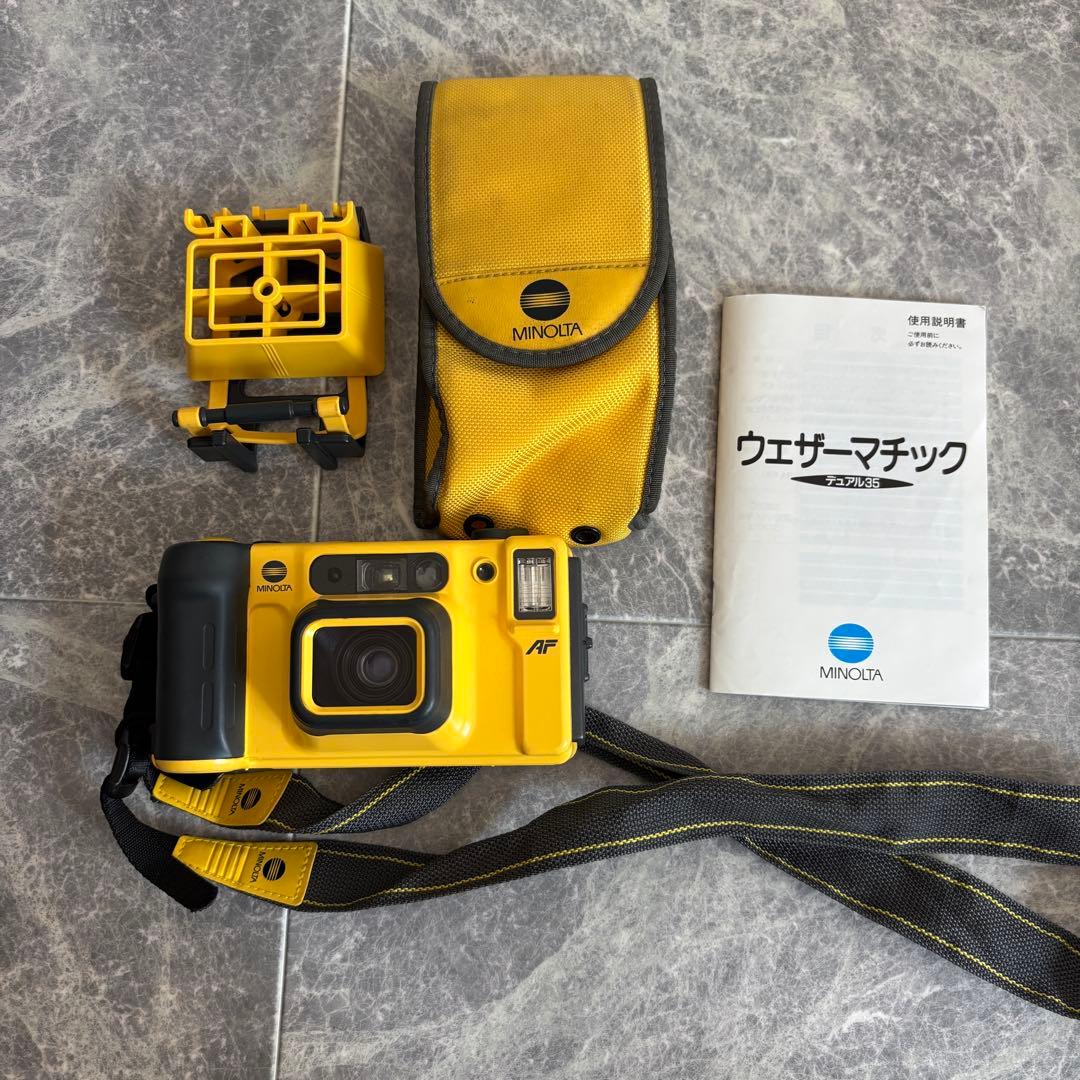 MINOLTA WEATHERMATIC DUAL 35 イエロー