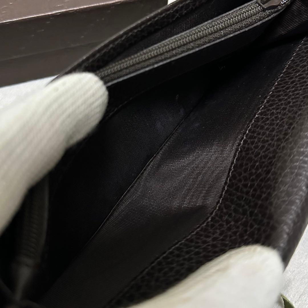 GUCCI グッチ　長財布　ブラウン　グッチシマ　GG