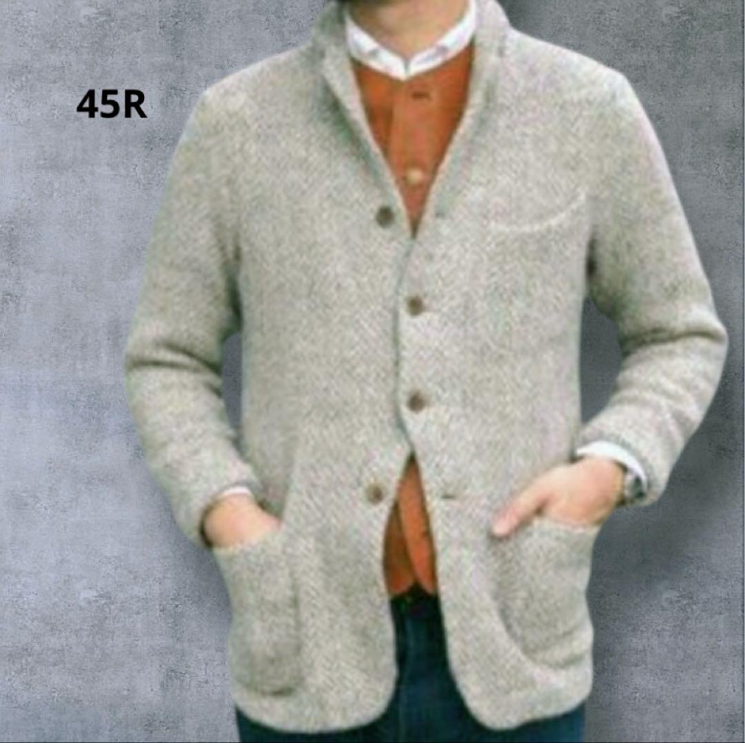 45R シェットランドヘリンボンジャケット テーラードジャケット ヘリンボーン