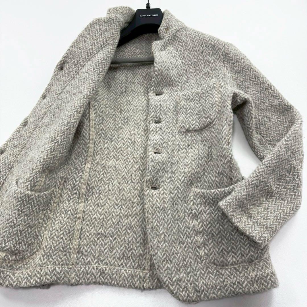45R シェットランドヘリンボンジャケット テーラードジャケット ヘリンボーン