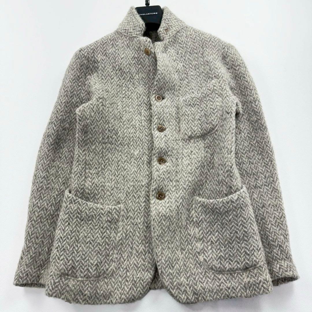 45R シェットランドヘリンボンジャケット テーラードジャケット ヘリンボーン
