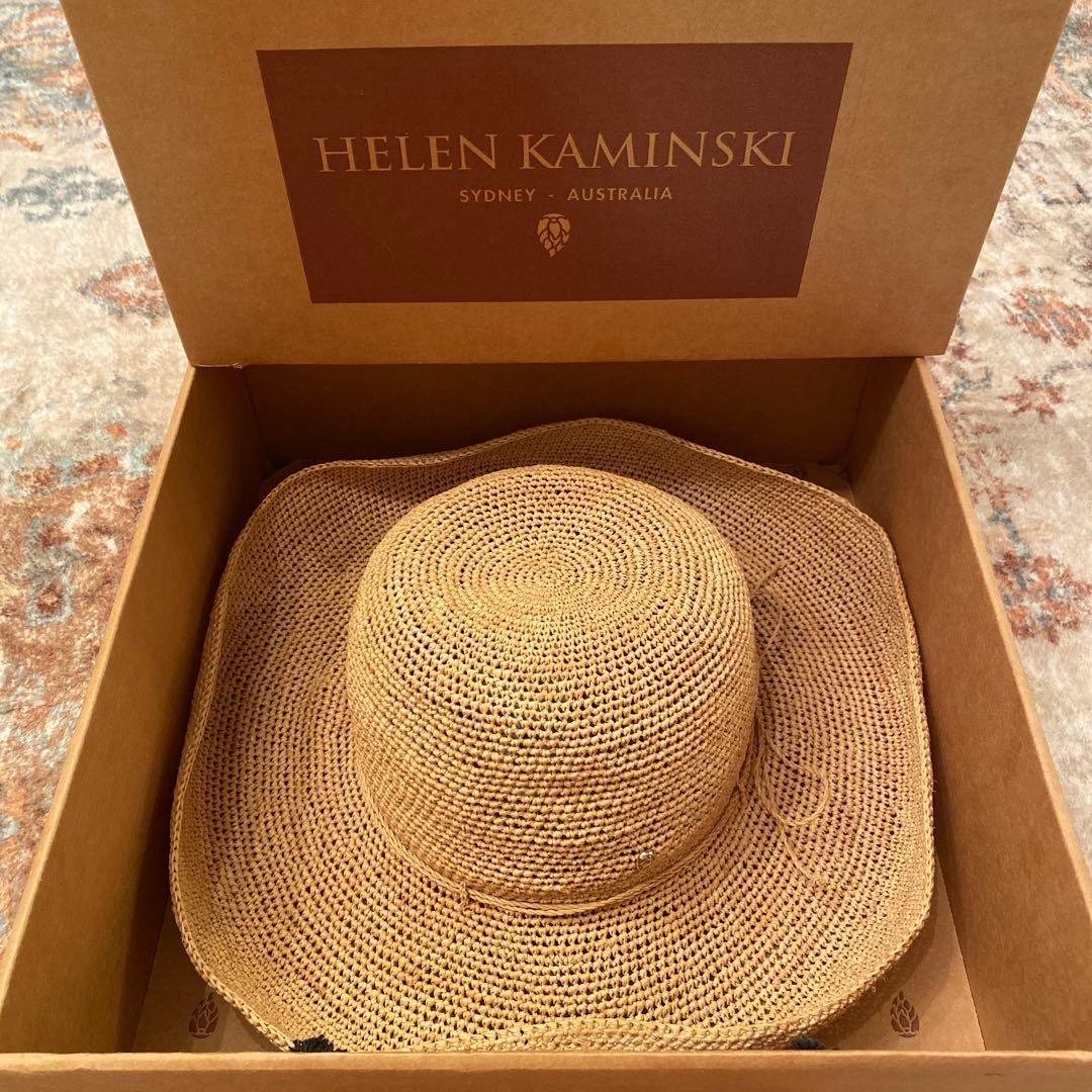 ヘレンカミンスキー　ラフィアハット麦わら帽子 ベージュ