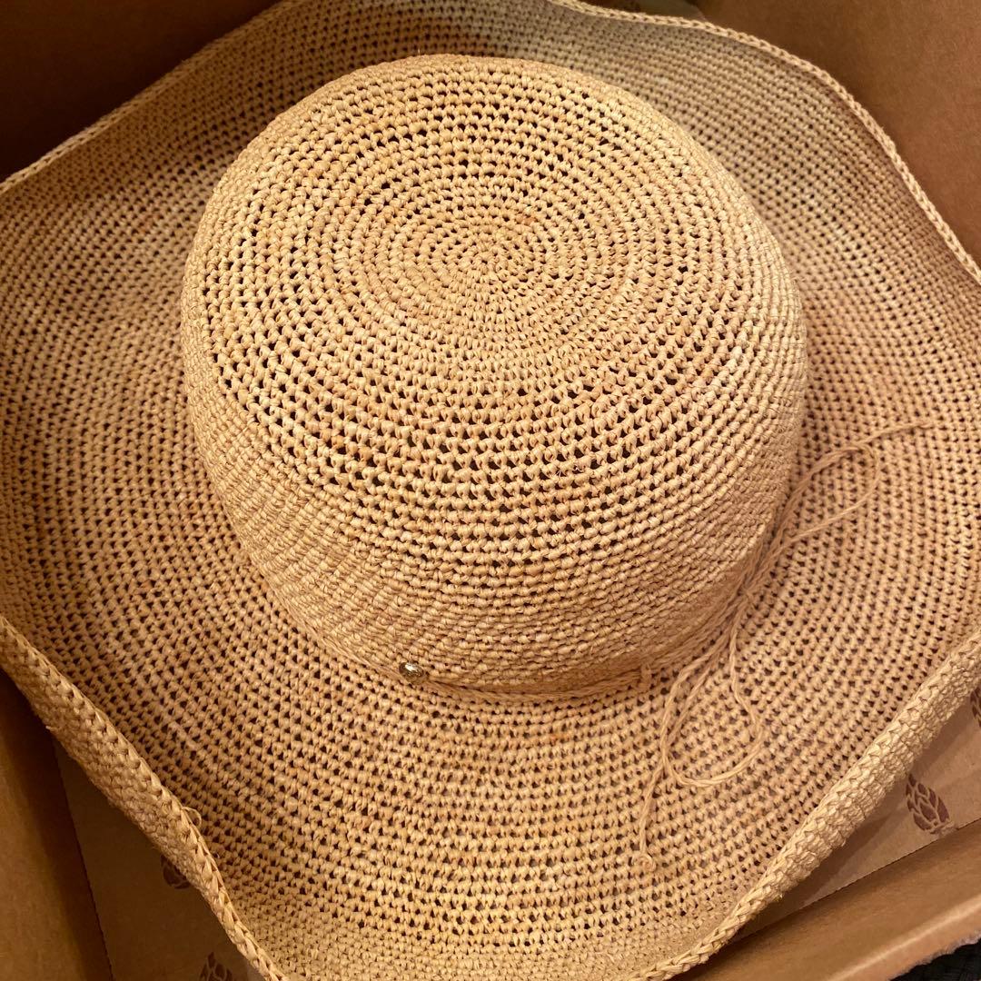 ヘレンカミンスキー　ラフィアハット麦わら帽子 ベージュ
