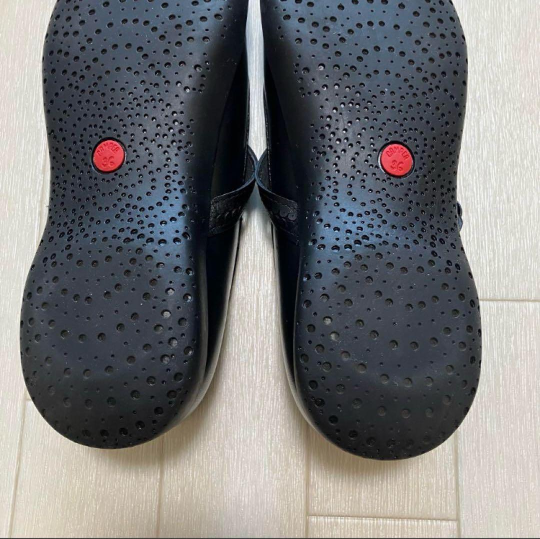 【美品】カンペール CAMPER スパイラルコメット フラットシューズ36黒
