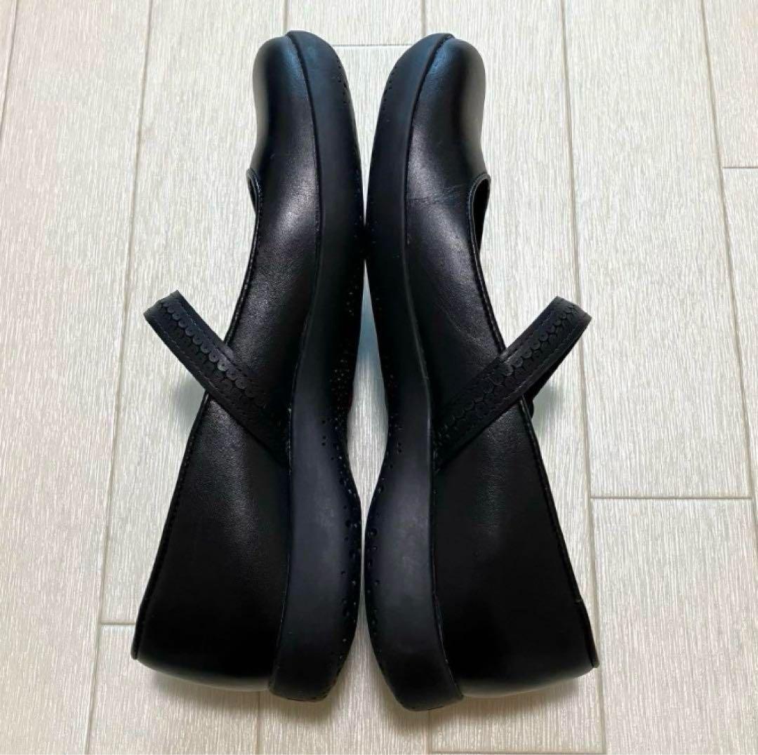 【美品】カンペール CAMPER スパイラルコメット フラットシューズ36黒