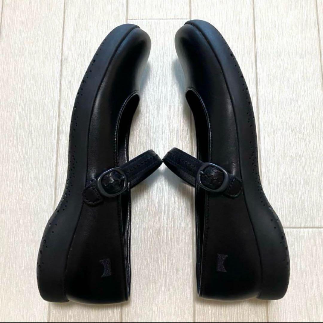 【美品】カンペール CAMPER スパイラルコメット フラットシューズ36黒