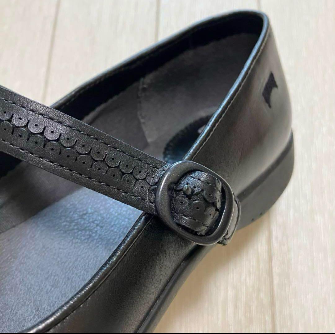 【美品】カンペール CAMPER スパイラルコメット フラットシューズ36黒