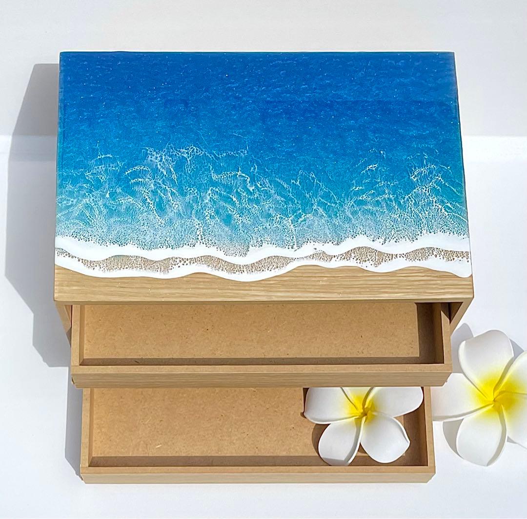 レジンオーシャンアート 2段引出しインテリア♡