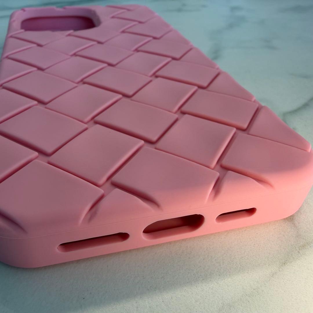 ボッテガヴェネタ ピンク ダイヤモンドパターン ソフトケース