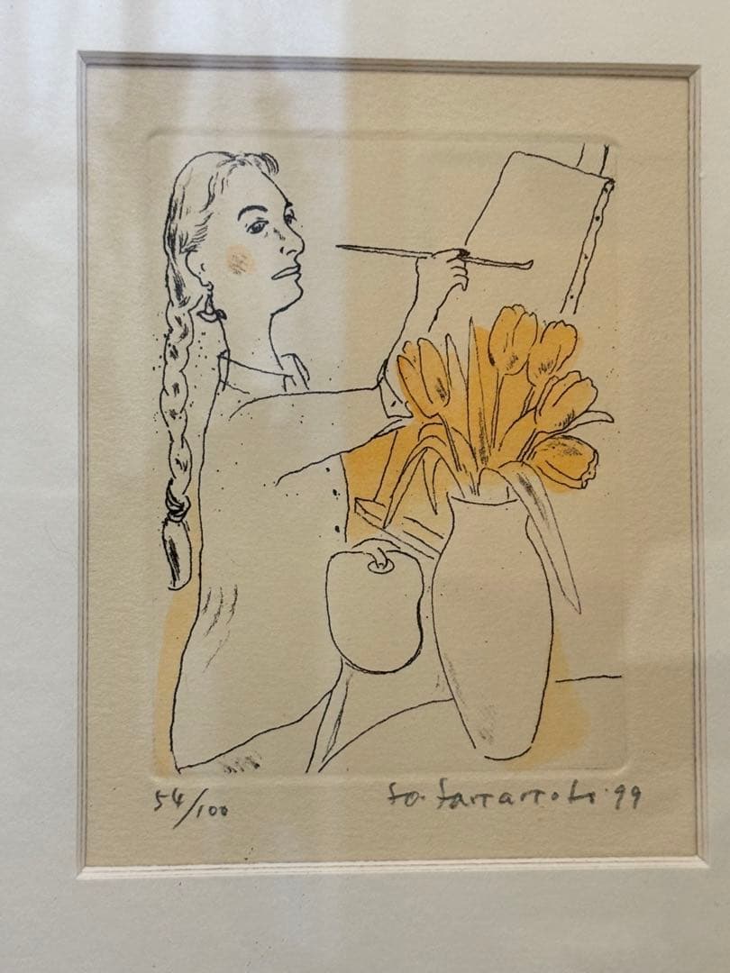 山本容子 版画　エッチング　リトグラフ 54/100