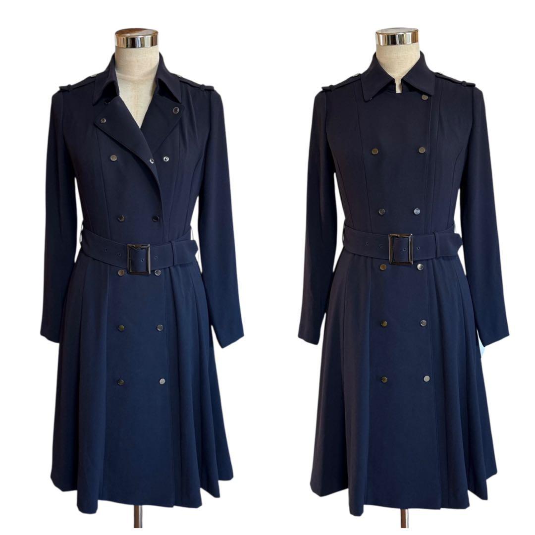 タグ付き EPOCA エポカ 2WAY トレンチ風ワンピース ネイビー 42