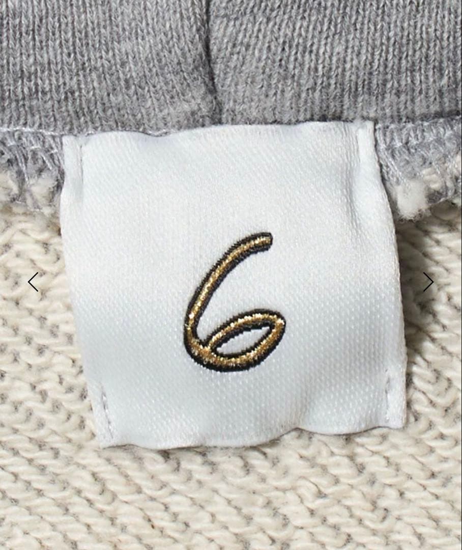 ＜6(ROKU)＞コットン ウラケ フーディ-MD.GRAY