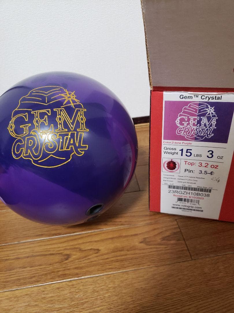 ジェムクリスタル ロトグリップ 15p 3oz　ボウリングボール