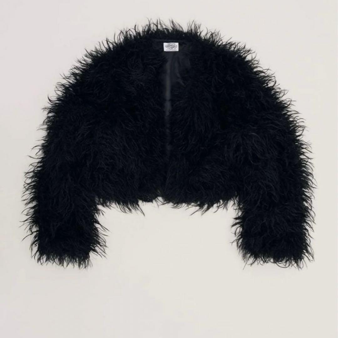 ジャケット・アウター Treat Urself Fluffy fur jacket black