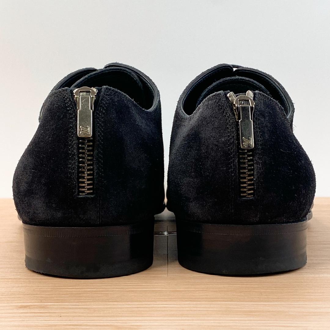 ルイヴィトン タイガ ビジネスシューズ スエード レザー コンビ 黒 26.5㎝