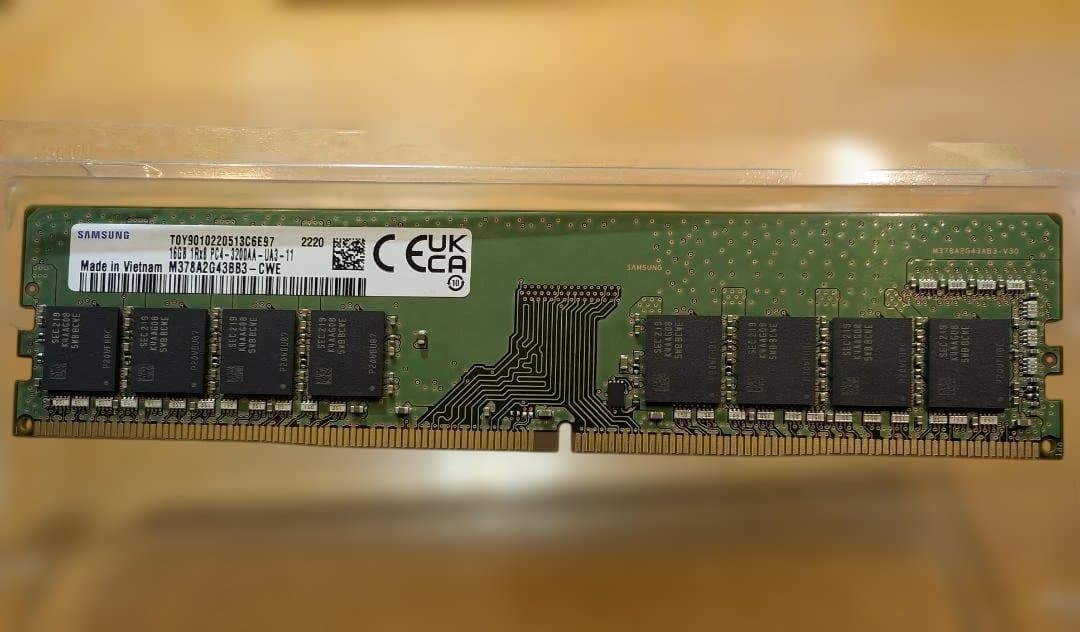 SAMSUNG 16GB DDR4 PC4-3200AA 1枚 デスクトップ