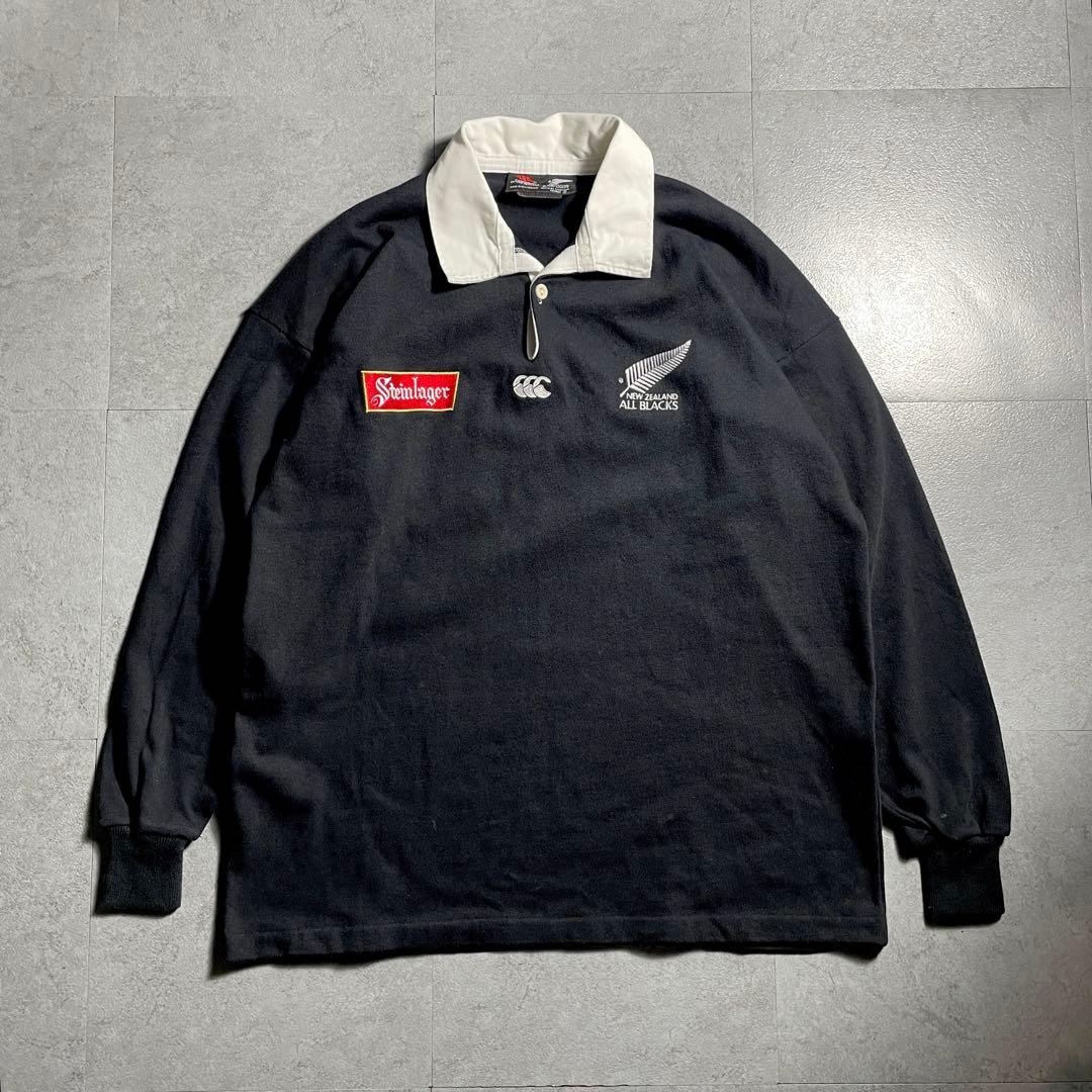 激レア✨️ 90s Canterbury ラガーシャツ オールブラックス L