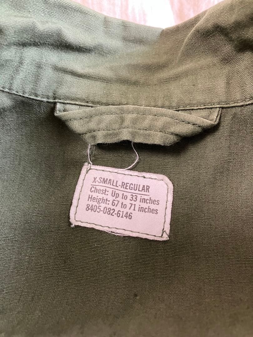 60's US ARMY ジャングルファティーグジャケット　XS-R