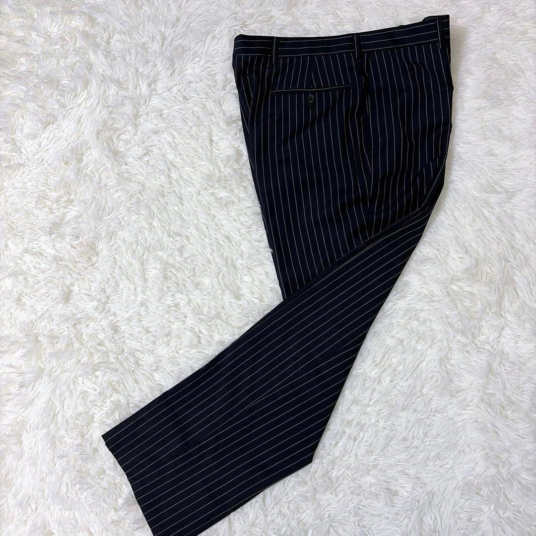 美品✨　ポールスミス　ロンドン　ストライプ　ネイビー　ゼニア　背抜き
