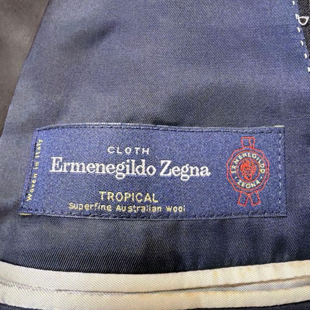 美品✨　ポールスミス　ロンドン　ストライプ　ネイビー　ゼニア　背抜き