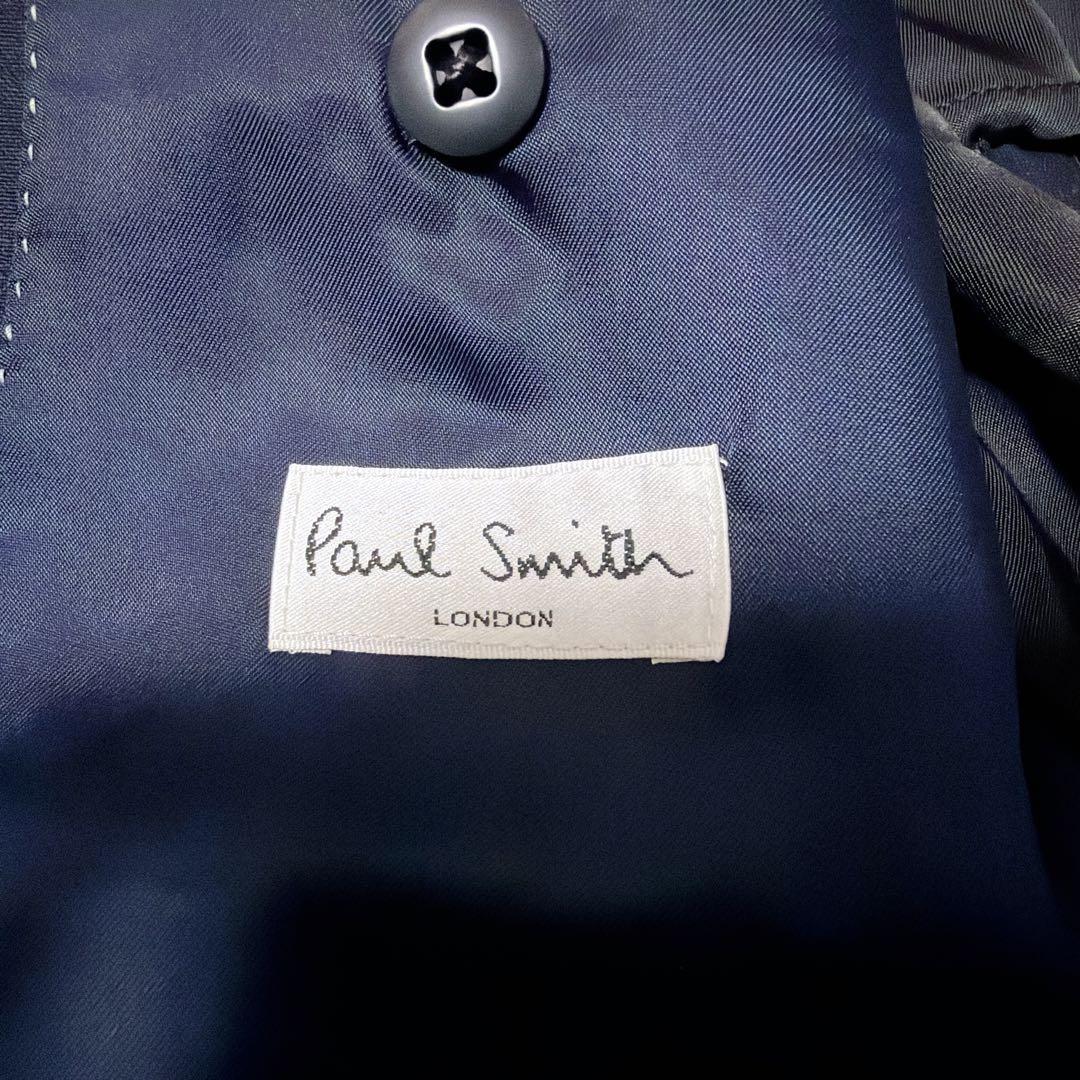 美品✨　ポールスミス　ロンドン　ストライプ　ネイビー　ゼニア　背抜き
